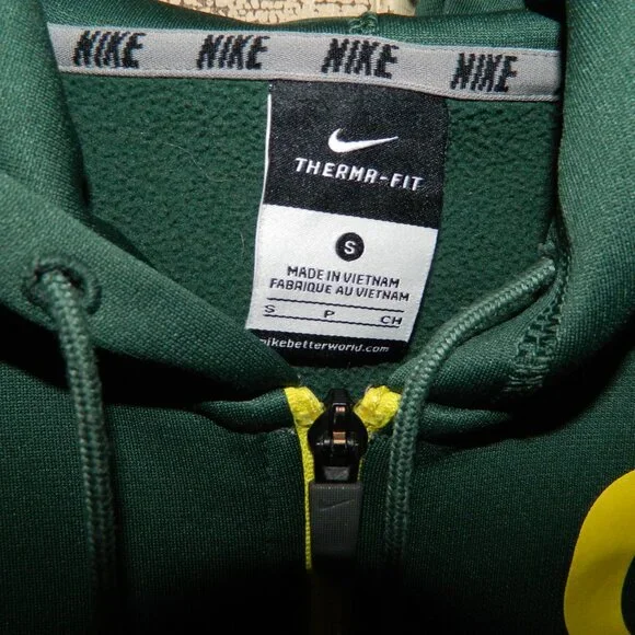 Nike Oregon Ducks Full Zip Therma Fit Hoodie Size S (KK-6) - Picture 3 of 6